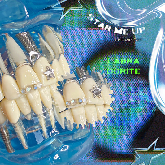 ⭐️ STAR ME UP Labradorite - SDOMYGEMS™ Natural Tooth Gems Starter Kit (hybride)