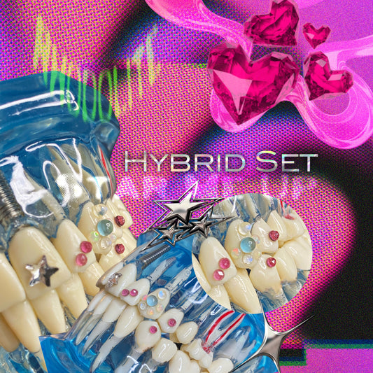 ⭐️ STAR ME UP Rhodolite - SDOMYGEMS™ Natural Tooth Gems Starter Kit (hybride)